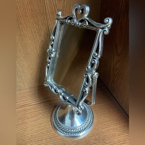 Brighton Marie Antoinette Silver Plated Vanity Pedestal Mirror Or Picture Frame